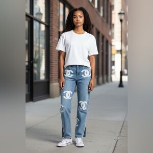 BDG Light Wash Reworked Jeans Inspired & Painted Jeans Women’s Size 25